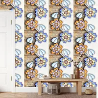 Self Adhesive Wallpapers (TwoFlower) Wall Stickers Extra Large (300x40cm) for Bedroom | Livingroom | Kitchen | Hall Etc-thumb3