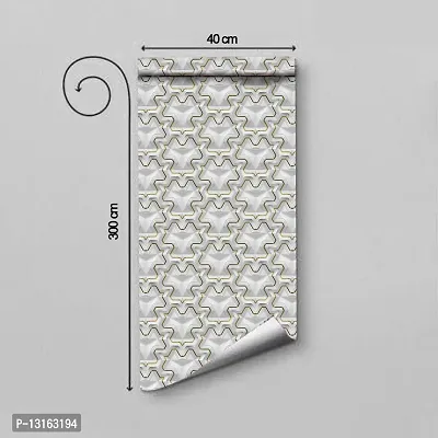 Self Adhesive Wallpapers (BayGrey) Wall Stickers Extra Large (300x40cm) for Bedroom | Livingroom | Kitchen | Hall Etc-thumb2