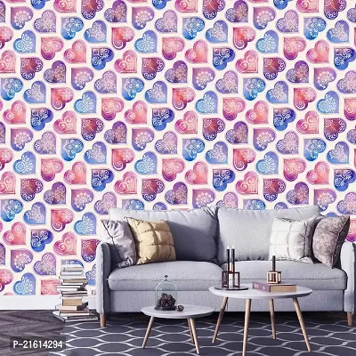 DeCorner - Self Adhesive Wallpaper for Walls (RangoliHeart) Extra Large Size (300x40) Cm Wall Stickers for Bedroom | Wall Stickers for Living Room | Wall Stickers for Kitchen | Pack of-1-thumb5