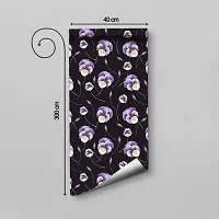 DeCorner - Self Adhesive Wallpaper for Walls (BlackPansy) Extra Large Size (300x40) Cm Wall Stickers for Bedroom | Wall Stickers for Living Room | Wall Stickers for Kitchen | Pack of-1-thumb1