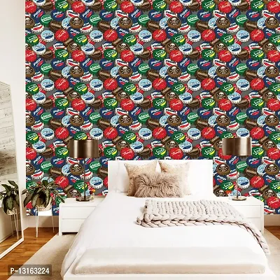 Self Adhesive Wallpapers (BottlesCap) Wall Stickers Extra Large (300x40cm) for Bedroom | Livingroom | Kitchen | Hall Etc-thumb4