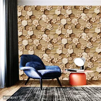 WALLWEAR - Self Adhesive Wallpaper For Walls And Wall Sticker For Home D&eacute;cor (HexagunFlower) Extra Large Size (300x40cm) 3D Wall Papers For Bedroom, Livingroom, Kitchen, Hall, Office Etc Decorations-thumb3