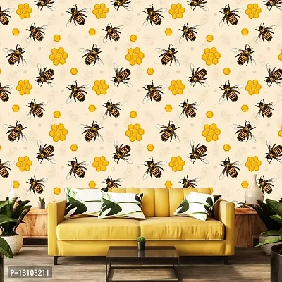 WALLWEAR - Self Adhesive Wallpaper For Walls And Wall Sticker For Home D&eacute;cor (MadhuMakkhi) Extra Large Size (300x40cm) 3D Wall Papers For Bedroom, Livingroom, Kitchen, Hall, Office Etc Decorations-thumb4