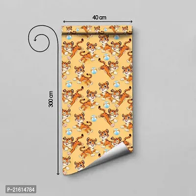 DeCorner - Self Adhesive Wallpaper for Walls (BabyTiger) Extra Large Size (300x40) Cm Wall Stickers for Bedroom | Wall Stickers for Living Room | Wall Stickers for Kitchen | Pack of-1-thumb2