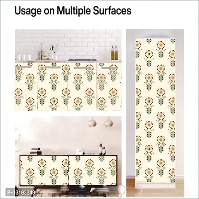 WALLWEAR - Self Adhesive Wallpaper For Walls And Wall Sticker For Home D&eacute;cor (SurajMukhiFool) Extra Large Size (300x40cm) 3D Wall Papers For Bedroom, Livingroom, Kitchen, Hall, Office Etc Decorations-thumb5