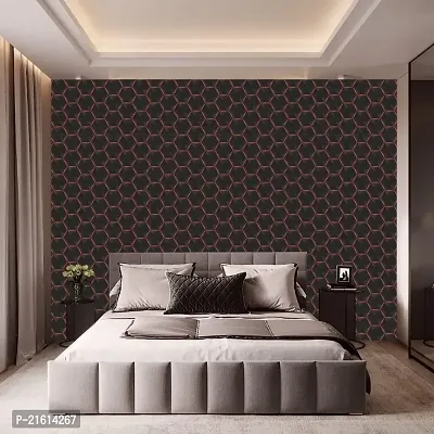 DeCorner - Self Adhesive Wallpaper for Walls (BlackHoneycomb) Extra Large Size (300x40) Cm Wall Stickers for Bedroom | Wall Stickers for Living Room | Wall Stickers for Kitchen | Pack of-1-thumb5