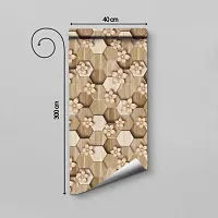 WALLWEAR - Self Adhesive Wallpaper For Walls And Wall Sticker For Home D&eacute;cor (HexagunFlower) Extra Large Size (300x40cm) 3D Wall Papers For Bedroom, Livingroom, Kitchen, Hall, Office Etc Decorations-thumb1