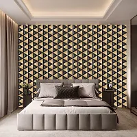 WALLWEAR - Self Adhesive Wallpaper For Walls And Wall Sticker For Home D&eacute;cor (BlackMadAngle) Extra Large Size (300x40cm) 3D Wall Papers For Bedroom, Livingroom, Kitchen, Hall, Office Etc Decorations-thumb2