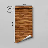 WALLWEAR - Self Adhesive Wallpaper For Walls And Wall Sticker For Home D&eacute;cor (WoodenPatti) Extra Large Size (300x40cm) 3D Wall Papers For Bedroom, Livingroom, Kitchen, Hall, Office Etc Decorations-thumb1