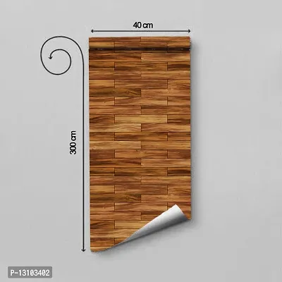 WALLWEAR - Self Adhesive Wallpaper For Walls And Wall Sticker For Home D&eacute;cor (WoodenPatti) Extra Large Size (300x40cm) 3D Wall Papers For Bedroom, Livingroom, Kitchen, Hall, Office Etc Decorations-thumb2