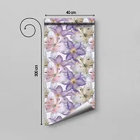 DeCorner - Self Adhesive Wallpaper for Walls (PurpleFlower) Extra Large Size (300x40) Cm Wall Stickers for Bedroom | Wall Stickers for Living Room | Wall Stickers for Kitchen | Pack of-1-thumb1