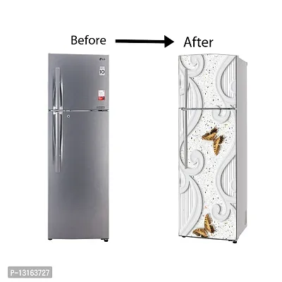 Self Adhesive Fridge Sticker Single/Double Door Full Size (160x60) Cm Fridge Stickers | Refrigerator Wall Stickers for Kitchen Decoration | Sticker for Fridge Door (SprinkleFly)-thumb5