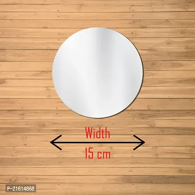 DeCorner Mirror Stickers for Wall | Pack of (8 Circle Silver) Size-15cm - 3D Acrylic Decorative Mirror Wall Stickers, Mirror for Wall | Home | Almira | Bedroom | Livingroom | Kitchen | KidsRoom Etc.-thumb2