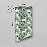 Self Adhesive Wallpapers (WhiteUnicorn) Wall Stickers Extra Large (300x40cm) for Bedroom | Livingroom | Kitchen | Hall Etc-thumb1