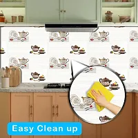 DeCorner -3DWallpapers for Kitchen Waterproof Extra Large (40x200) Cm Kitchen Wallpapers oilproof | Kitchen Wallpapers for Walls | Self Adhesive Wallpaper Vinyl Stickers for Kitchen.(Cup Plate Set)-thumb4