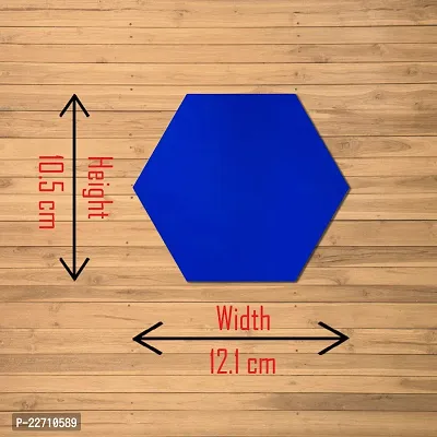 Premium Quality 16 Super Hexagon Blue Wall Decor Acrylic Mirror For Wall Stickers For Bedroom - Mirror Stickers For Wall Big Size Cm Acrylic Sticker For Home Decoration-thumb2