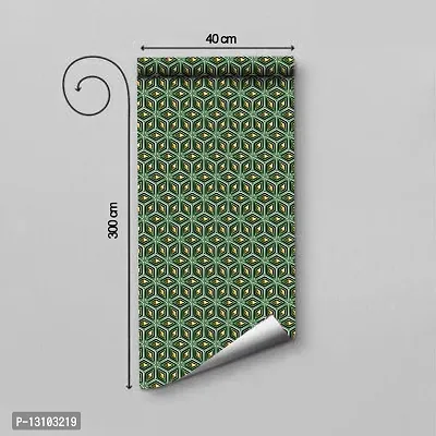 WALLWEAR - Self Adhesive Wallpaper For Walls And Wall Sticker For Home D&eacute;cor (MatelGreenFlower) Extra Large Size (300x40cm) 3D Wall Papers For Bedroom, Livingroom, Kitchen, Hall, Office Etc Decorations-thumb2