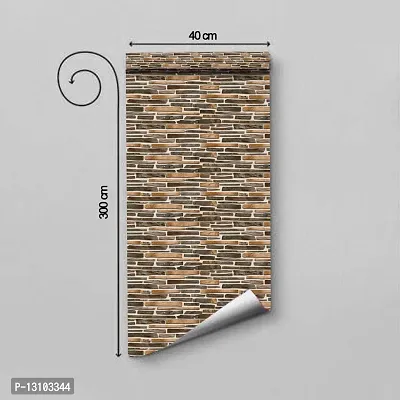 WALLWEAR - Self Adhesive Wallpaper For Walls And Wall Sticker For Home D&eacute;cor (StripBrick) Extra Large Size (300x40cm) 3D Wall Papers For Bedroom, Livingroom, Kitchen, Hall, Office Etc Decorations-thumb2