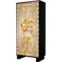 Self Adhesive Almirah Stickers, Wall Stickers, Decorative Sticker Wallpaper for Home Wardrobe Doors (MetallicRoseAlmira) PVC Vinyl Size Large (39 x 84 Inch)-thumb3