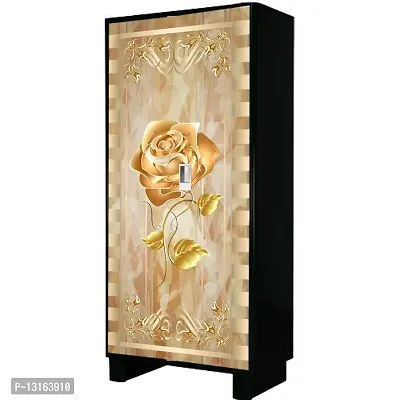 Self Adhesive Almirah Stickers, Wall Stickers, Decorative Sticker Wallpaper for Home Wardrobe Doors (MetallicRoseAlmira) PVC Vinyl Size Large (39 x 84 Inch)-thumb4