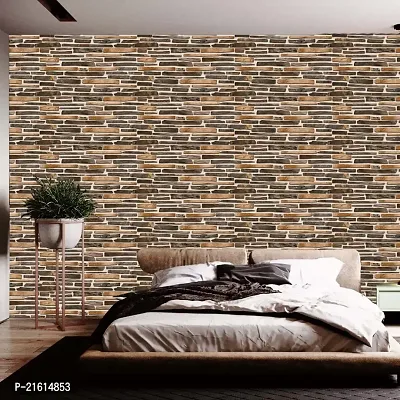 DeCorner - Self Adhesive Wallpaper for Walls (StripBrick) Extra Large Size (300x40) Cm Wall Stickers for Bedroom | Wall Stickers for Living Room | Wall Stickers for Kitchen | Pack of-1-thumb5