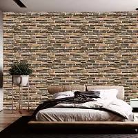 WALLWEAR - Self Adhesive Wallpaper For Walls And Wall Sticker For Home D&eacute;cor (StripBrick) Extra Large Size (300x40cm) 3D Wall Papers For Bedroom, Livingroom, Kitchen, Hall, Office Etc Decorations-thumb2