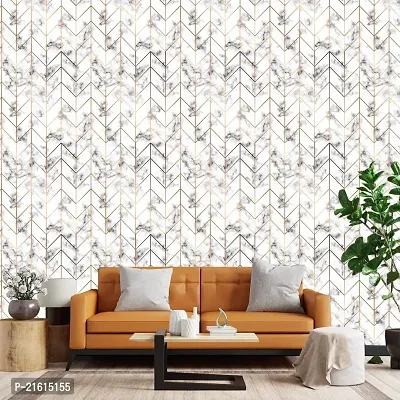 DeCorner - Self Adhesive Wallpaper for Walls (WhiteZikZak) Extra Large Size (300x40) Cm Wall Stickers for Bedroom | Wall Stickers for Living Room | Wall Stickers for Kitchen | Pack of-1-thumb3