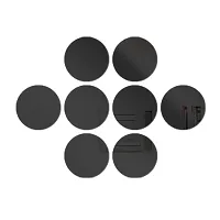 DeCorner Mirror Stickers for Wall | Pack of (8 Circle Black) Size-15cm - 3D Acrylic Decorative Mirror Wall Stickers, Mirror for Wall | Home | Almira | Bedroom | Livingroom | Kitchen | KidsRoom Etc.-thumb2