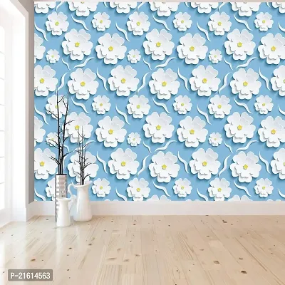 DeCorner - Self Adhesive Wallpaper for Walls (WhiteFlower) Extra Large Size (300x40) Cm Wall Stickers for Bedroom | Wall Stickers for Living Room | Wall Stickers for Kitchen | Pack of-1-thumb3