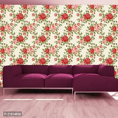 DeCorner - Self Adhesive Wallpaper for Walls (RossyRose) Extra Large Size (300x40) Cm Wall Stickers for Bedroom | Wall Stickers for Living Room | Wall Stickers for Kitchen | Pack of-1-thumb4