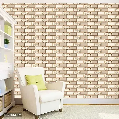 DeCorner - Self Adhesive Wallpaper for Walls (FloralBrick) Extra Large Size (300x40) Cm Wall Stickers for Bedroom | Wall Stickers for Living Room | Wall Stickers for Kitchen | Pack of-1-thumb3