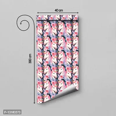 WALLWEAR - Self Adhesive Wallpaper For Walls And Wall Sticker For Home D&eacute;cor (UnicornWithHorn) Extra Large Size (300x40cm) 3D Wall Papers For Bedroom, Livingroom, Kitchen, Hall, Office Etc Decorations-thumb2