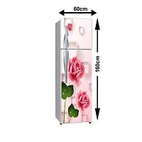 Self Adhesive Fridge Sticker Single/Double Door Full Size (160x60) Cm Fridge Stickers | Refrigerator Wall Stickers for Kitchen Decoration | Sticker for Fridge Door (FrameRose)-thumb1