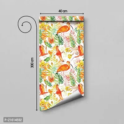 DeCorner - Self Adhesive Wallpaper for Walls (Flamingo) Extra Large Size (300x40) Cm Wall Stickers for Bedroom | Wall Stickers for Living Room | Wall Stickers for Kitchen | Pack of-1-thumb2