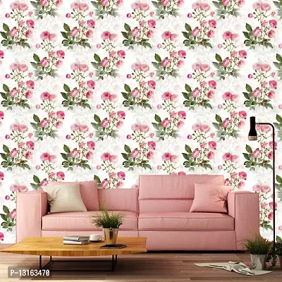 Self Adhesive Wallpapers (PinkMarigold) Wall Stickers Extra Large (300x40cm) for Bedroom | Livingroom | Kitchen | Hall Etc-thumb3