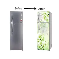 Self Adhesive Fridge Sticker Single/Double Door Full Size (160x60) Cm Fridge Stickers | Refrigerator Wall Stickers for Kitchen Decoration | Sticker for Fridge Door (RingRose)-thumb4