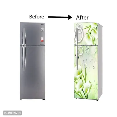 Self Adhesive Fridge Sticker Single/Double Door Full Size (160x60) Cm Fridge Stickers | Refrigerator Wall Stickers for Kitchen Decoration | Sticker for Fridge Door (RingRose)-thumb5