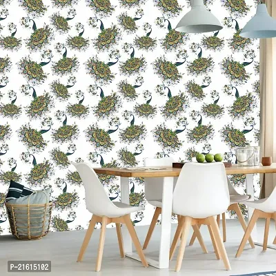 DeCorner - Self Adhesive Wallpaper for Walls (Peacock) Extra Large Size (300x40) Cm Wall Stickers for Bedroom | Wall Stickers for Living Room | Wall Stickers for Kitchen | Pack of-1-thumb4