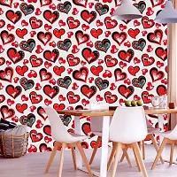 DeCorner - Self Adhesive Wallpaper for Walls (HeartGrafity) Extra Large Size (300x40) Cm Wall Stickers for Bedroom | Wall Stickers for Living Room | Wall Stickers for Kitchen | Pack of-1-thumb4