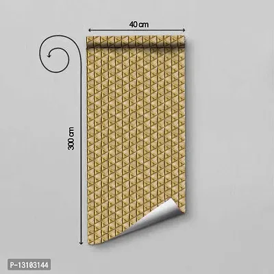 WALLWEAR - Self Adhesive Wallpaper For Walls And Wall Sticker For Home D&eacute;cor (GoldenTikona) Extra Large Size (300x40cm) 3D Wall Papers For Bedroom, Livingroom, Kitchen, Hall, Office Etc Decorations-thumb2