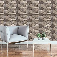 WALLWEAR - Self Adhesive Wallpaper For Walls And Wall Sticker For Home D&eacute;cor (Chattan) Extra Large Size (300x40cm) 3D Wall Papers For Bedroom, Livingroom, Kitchen, Hall, Office Etc Decorations-thumb2