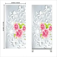 Self Adhesive Almirah Stickers, Wall Stickers, Decorative Sticker Wallpaper for Home Wardrobe Doors (MultiButterfliesAlmira) PVC Vinyl Size Large (39 x 84 Inch)-thumb1