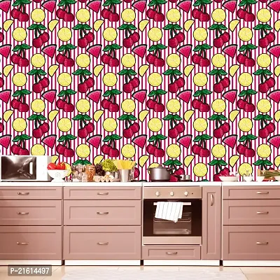 DeCorner - Self Adhesive Wallpaper for Walls (SummerFruits) Extra Large Size (300x40) Cm Wall Stickers for Bedroom | Wall Stickers for Living Room | Wall Stickers for Kitchen | Pack of-1-thumb3