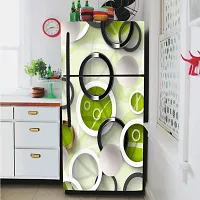 Self Adhesive Fridge Sticker Single/Double Door Full Size (160x60) Cm Fridge Stickers | Refrigerator Wall Stickers for Kitchen Decoration | Sticker for Fridge Door (GolGreen)-thumb3