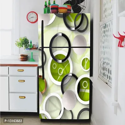 Self Adhesive Fridge Sticker Single/Double Door Full Size (160x60) Cm Fridge Stickers | Refrigerator Wall Stickers for Kitchen Decoration | Sticker for Fridge Door (GolGreen)-thumb4