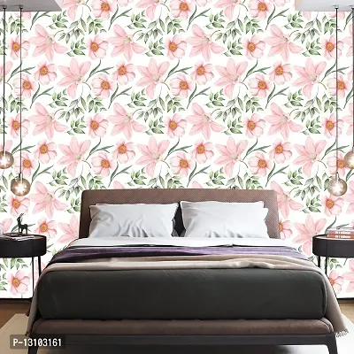 WALLWEAR - Self Adhesive Wallpaper For Walls And Wall Sticker For Home D&eacute;cor (GulabiFool) Extra Large Size (300x40cm) 3D Wall Papers For Bedroom, Livingroom, Kitchen, Hall, Office Etc Decorations-thumb4