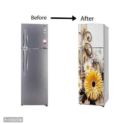 Self Adhesive Fridge Sticker Single/Double Door Full Size (160x60) Cm Fridge Stickers | Refrigerator Wall Stickers for Kitchen Decoration | Sticker for Fridge Door (SunQuill)-thumb5