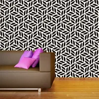 WALLWEAR - Self Adhesive Wallpaper For Walls And Wall Sticker For Home D&eacute;cor (BlackAndWhiteLeaf) Extra Large Size (300x40cm) 3D Wall Papers For Bedroom, Livingroom, Kitchen, Hall, Office Etc Decorations-thumb2