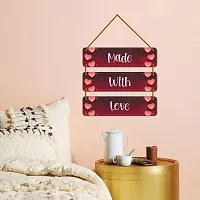 DeCorner Decorative Wooden Printed all Hanger | Wall Decor for Living Room | Wall Hangings for Home Decoration | Bedroom Wall Decor | Wooden Wall Hangings Home.(Made With Love)-thumb3