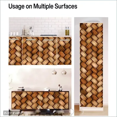 WALLWEAR - Self Adhesive Wallpaper For Walls And Wall Sticker For Home D&eacute;cor (WoodenMatt) Extra Large Size (300x40cm) 3D Wall Papers For Bedroom, Livingroom, Kitchen, Hall, Office Etc Decorations-thumb5